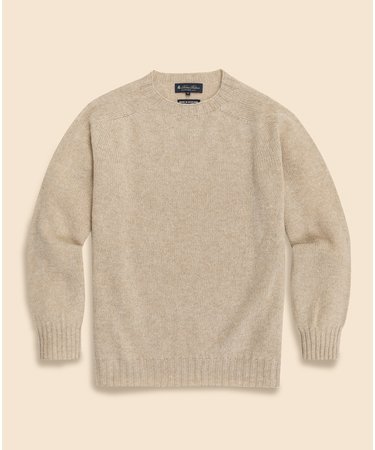 シェットランドウール　クルーネックセーター