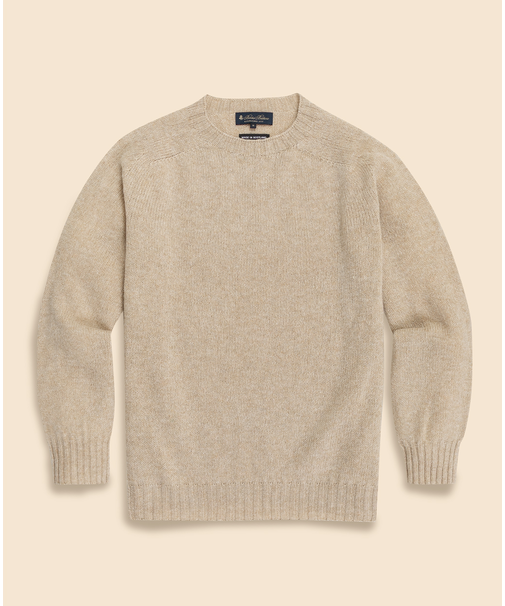 シェットランドウール　クルーネックセーター