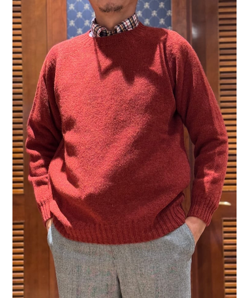 シェットランドウール クルーネックセーター｜ブルックス ブラザーズの
