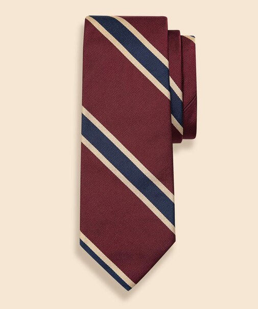 シルク　ワイドBB#2ストライプ　レップタイ