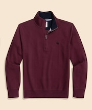 コットン　フレンチリブ　GFロゴ　ハーフジップ　モックネックプルオーバー