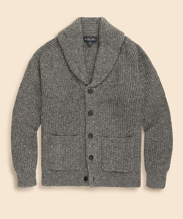 ドネガルウール　ショールカラー　カーディガン