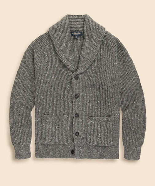 ドネガルウール　ショールカラー　カーディガン