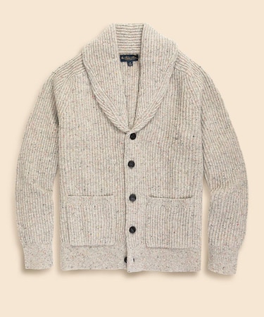 ドネガルウール　ショールカラー　カーディガン