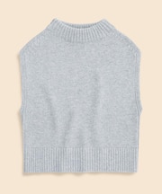 メリノウール　モックネック　ベスト