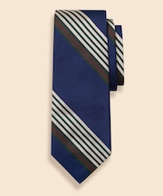 シルク　マルチストライプ　レップタイ