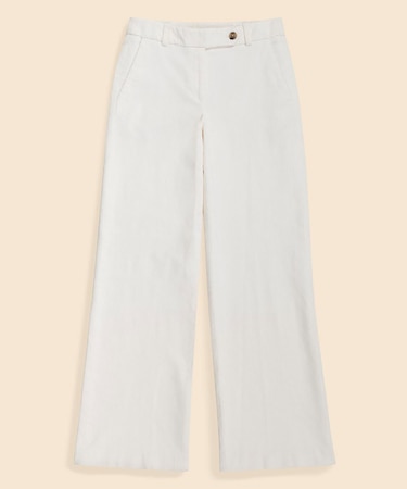 ストレッチコットン　コーデュロイ　ワイドレッグパンツ