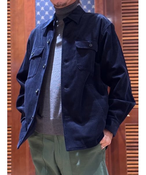 コットン　8-Waleコーデュロイ　CPOシャツ