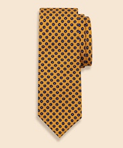 シルク　フラワーモチーフ　プリントタイ