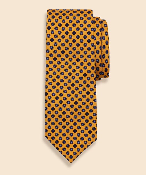 シルク　フラワーモチーフ　プリントタイ