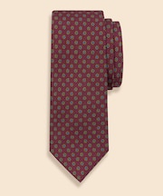 シルク　フラワーモチーフ　プリントタイ