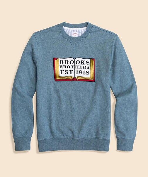 コットンフレンチテリー ブックエンブロイダリー スウェットシャツ