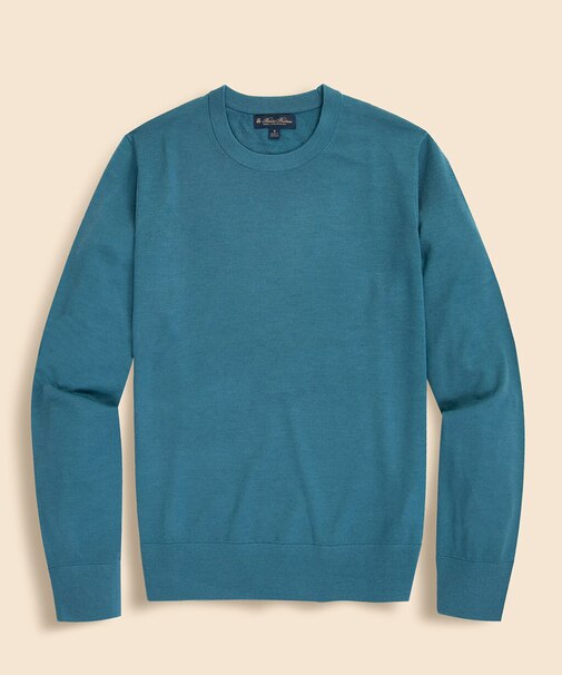 メリノウール　クルーネックセーター