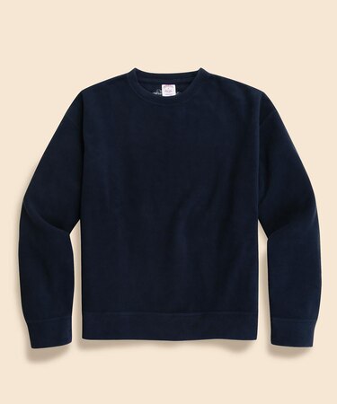 ポリエステル フリース クルーネックプルオーバー