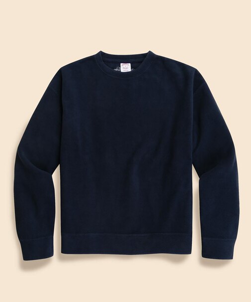 ポリエステル フリース クルーネックプルオーバー