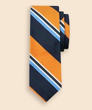 シルク／コットン　モガドール　マルチストライプタイ