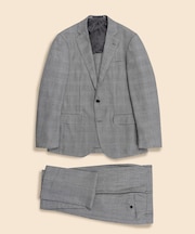 ウール　グレンプラッド　シングル２釦　アンコンスーツ　Classic　Made by RING JACKET