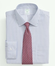 Brooks Brothers Explorer　コットンブレンド　ストライプ　ドレスシャツ　Slim Fit