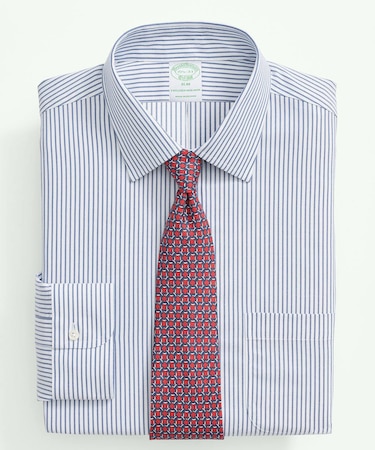 Brooks Brothers Explorer コットンブレンド ストライプ ドレスシャツ Slim Fit