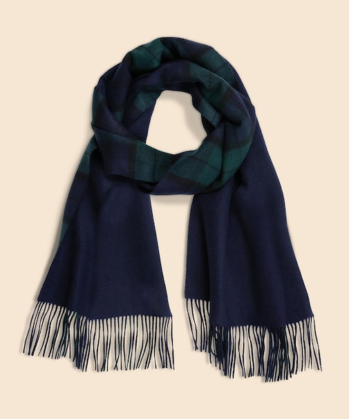 カシミヤ　ブラックウォッチ　ダブルフェイス　マフラー