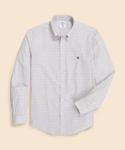 ラグジュアリー　コットンツイル　GFロゴ　チェック　カジュアルシャツ　Regular Fit