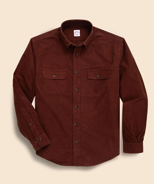 コットン シャモアクロス ダブルポケット カジュアルシャツ Traditional Fit