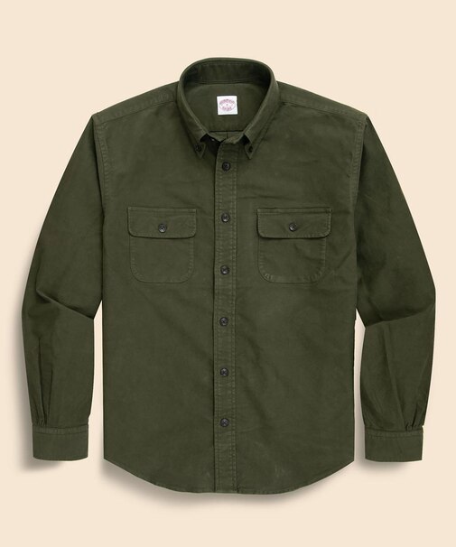 コットン シャモアクロス ダブルポケット カジュアルシャツ Traditional Fit