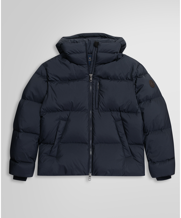 ポリエステル フーデッド ショートパッファーコート