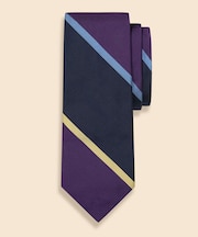 シルク　ワイドマルチストライプ　レップタイ