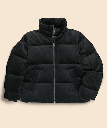 コットン コーデュロイ ショートパッファー ダウンコート