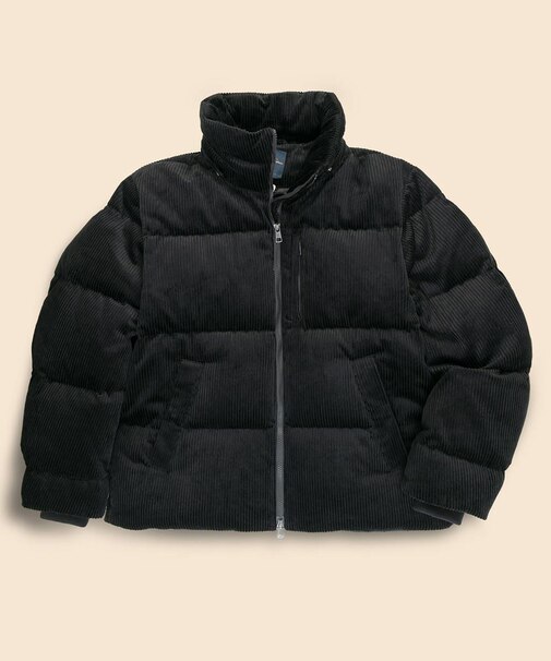 コットン コーデュロイ ショートパッファー ダウンコート