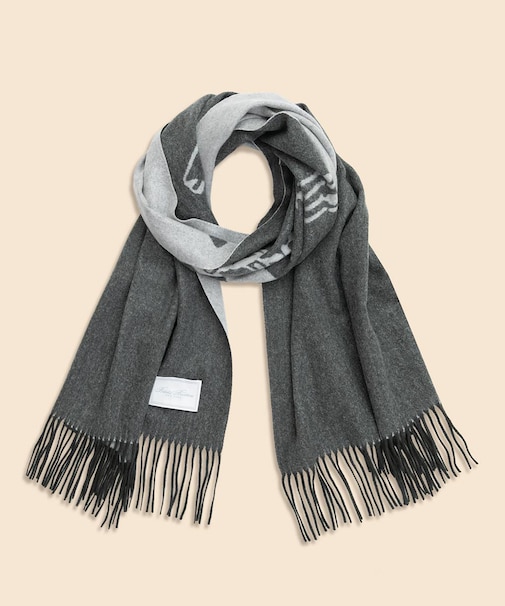 カシミヤ　ビッグゴールデンフリース　オブロングスカーフ