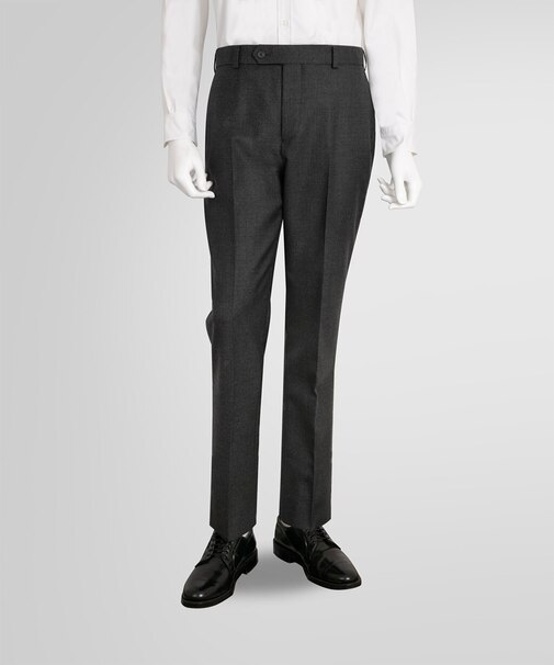 ウール ハウンドトゥース プレーンフロント トラウザーズ Classic