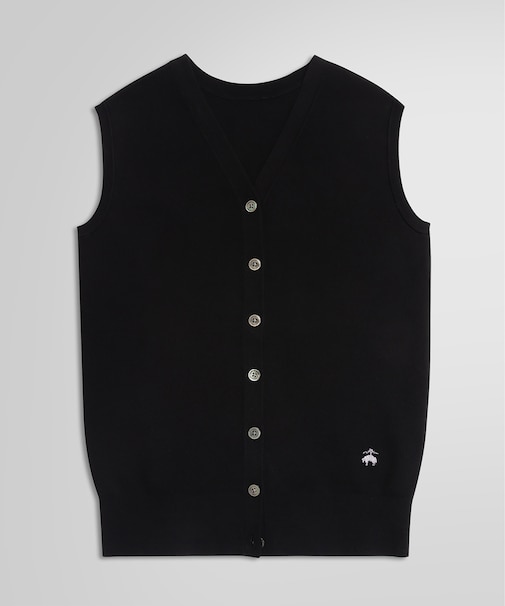 キュプラ/ナイロン ボタンフロント ２Wayベスト