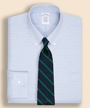 スーピマコットンストレッチ ブロードクロス チェック ドレスシャツ Regular Fit