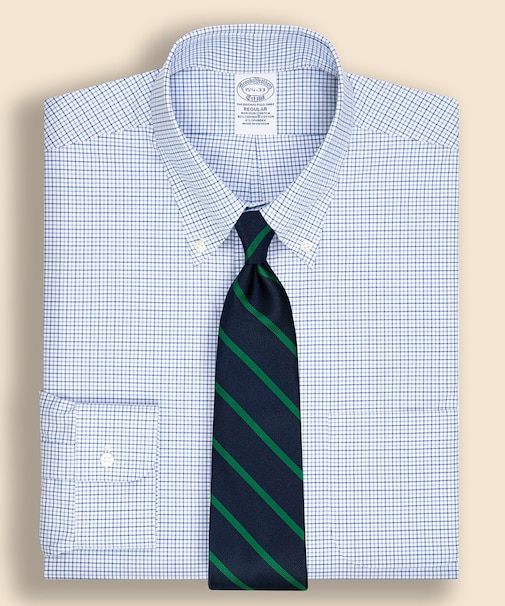 スーピマコットンストレッチ ブロードクロス チェック ドレスシャツ Regular Fit