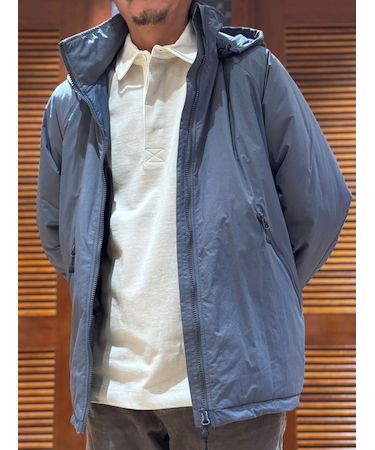 ナイロン　フーデッド　パッファージャケット