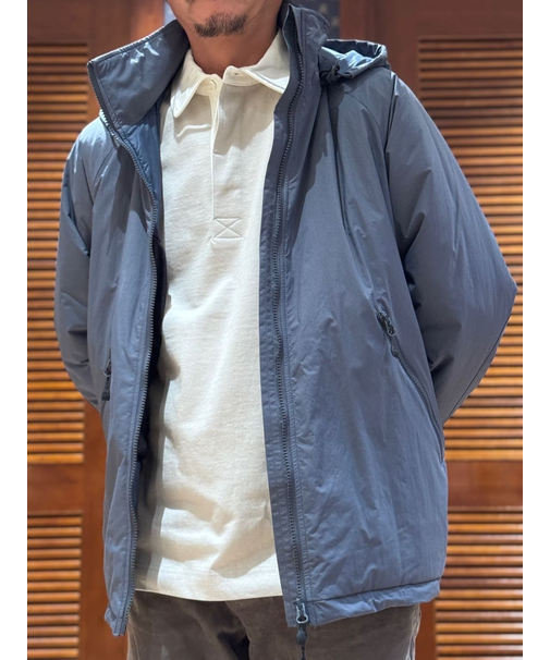 ナイロン　フーデッド　パッファージャケット