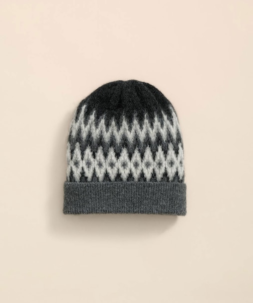 アルパカ／ウール　フェアアイル　ニットキャップ