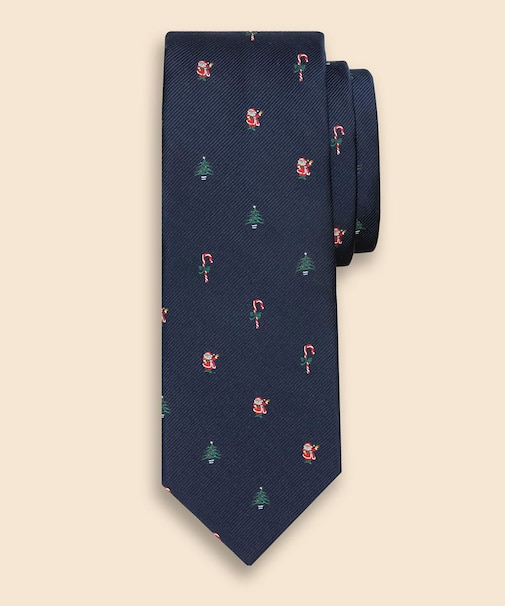 シルク　ホリデーツリー　レップタイ　Made in USA