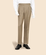 ウール　コバートツイル　プリーテッド　トラウザーズ