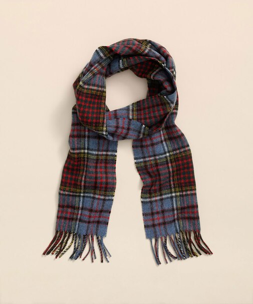 メリノウール　チェック　マフラー　Made in UK