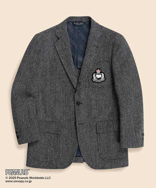 Brooks Brothers × PEANUTS ハリスツイード スヌーピーエンブレム 3釦