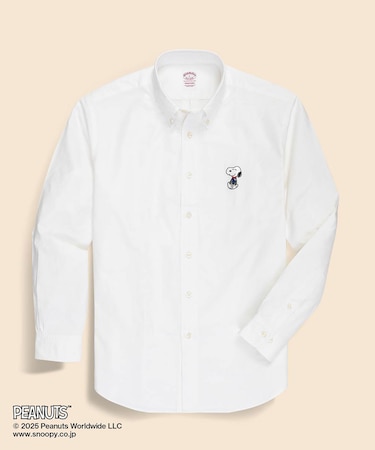 Brooks Brothers × PEANUTS　スーピマコットン　スヌーピーエンブロイダリー　カジュアルシャツ　Traditional Fit