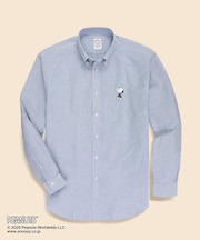 Brooks Brothers × PEANUTS　スーピマコットン　スヌーピーエンブロイダリー　カジュアルシャツ　Traditional Fit