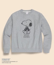 Brooks Brothers × PEANUTS　コットンフレンチテリー　スヌーピープリント　スウェットシャツ