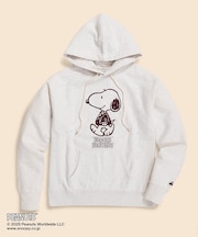 Brooks Brothers × PEANUTS　コットンフレンチテリー　スヌーピープリント　フーデッド　スウェットシャツ