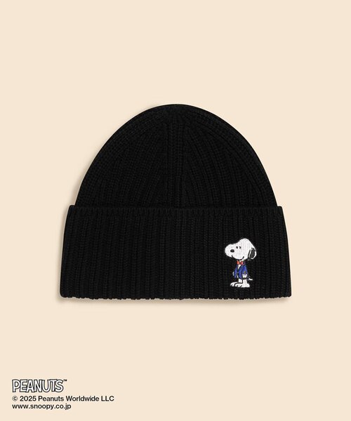 ブルックスブラザーズ　BrooksBrothers スヌーピー　ニット帽 Brooks Brothers × PEANUTS ウール スヌーピーエンブロイダリー