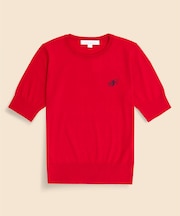 【Double B Collection】 キュプラ/ナイロン　BBロゴ　ショートスリーブセーター