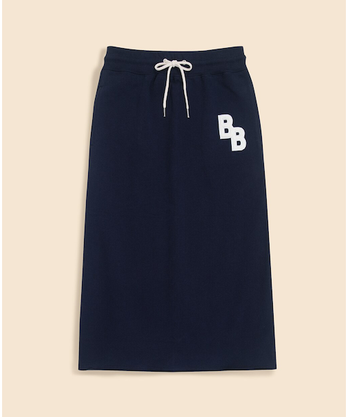 コットンフレンチテリー　BBロゴ　ミディスカート